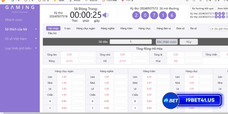 Xổ Số i9BET - Trải nghiệm Xổ Số đỉnh cao, Thỏa sức Đam mê May Rủi 2 Xo So i9BET 3